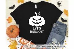 Let's hang out Svg, Halloween Svg, Halloween sign Svg, Round Product Image 4