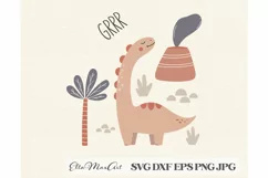 Dino GRRR SVG, Dinosaur Svg, Baby SVG, Dino Svg, Product Image 2