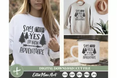 Say Yes to new adventure SVG, Camping SVG, Camper Svg, Happy Product Image 2