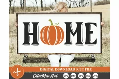 Home SVG, Autumn SVG, Fall SVG, Pumpkin SVG, Thanksgiving Product Image 1