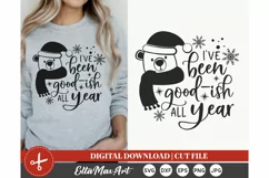 I’ve been good ish all year SVG, Christmas SVG, Santa svg, Product Image 1