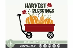 Harvest blessings SVG, Thanksgiving SVG, Autumn SVG, Fall Product Image 2