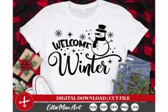 Welcome Winter, Christmas SVG, Winter SVG, Christmas shirt Product Image 1