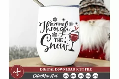 Sipping through the Snow Christmas shirt svg, Christmas SVG, Product Image 2