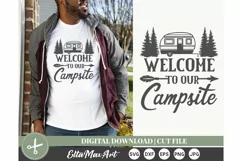 Welcome to our Campsite SVG, Camping SVG, Camper Svg, Happy Product Image 1