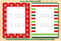 28 Christmas Border Letter Size Printable Papers JPG PDF Product Image 5