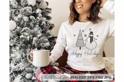 Happy Holidays, Merry Christmas SVG, Christmas quote SVG Product Image 2