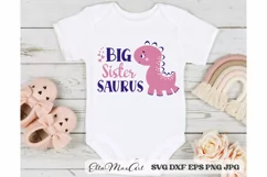 Big sister Saurus SVG, Dinosaur svg, Big sister Svg Product Image 1