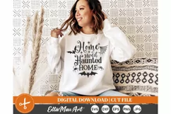 Home Sweet Haunted Home SVG, Halloween SVG, Farmhouse SVG Product Image 4