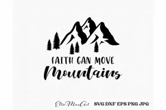 Faith can move mountains SVG, Faith SVG, Motivational svg Product Image 4