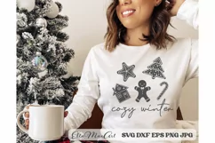 Cozy winter, Merry Christmas SVG, Christmas quote SVG, Product Image 1