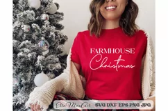Farmhouse Christmas, Merry Christmas SVG, Christmas quote Product Image 2