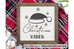 Christmas vibes, Merry Christmas SVG, Christmas quote SVG, Product Image 3