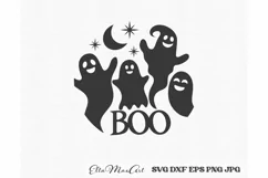 Boo Svg, Halloween Svg, Halloween sign Svg, Round Sign Svg, Product Image 2