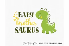 Baby brother Saurus SVG, Dinosaur svg, Baby Brother Product Image 4