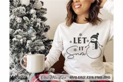 Let it snow SVG, Merry Christmas SVG, Christmas quote SVG, Product Image 2