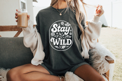 Stay Wild PNG, Boho PNG Floral Design, Wildflower Botanical Product Image 3