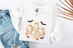 Cute Watercolor Ghosts PNG, Halloween PNG, Spooky Ghost Product Image 3