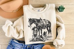 Retro Cowgirl Dog PNG, Western Wild West Digital Download, Product Image 4