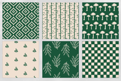 16 Ivory &amp; Emerald Seamless Patterns Product Image 4