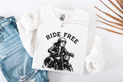 Ride Free PNG, Motorcycle Rider Digital Download, Biker Product Image 2