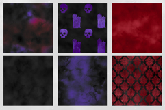 Goth Watercolor Seamless Patterns Product Image 4