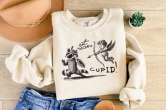 Not Today Cupid Png, Funny Feral Raccoon Valentines Day Product Image 4