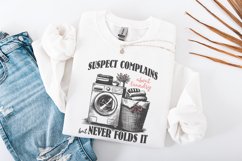 Suspect Complains About Laundry Png, Preppy Png, Digital Product Image 4