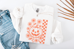 Pumpkin Floral PNG, Vintage Halloween PNG Digital Download, Product Image 4