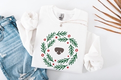 Wreath Bear Nose PNG, Cute Christmas Wreath PNG, Holiday Product Image 3