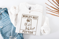 World&#039;s Best Fotter PNG, Funny Otter Dad Shirt, Digital Product Image 4