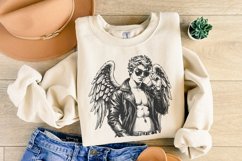 Sexy Cupid PNG, Valentines Day Digital File, Retro Boy Product Image 4