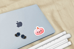 Cute Pink Halloween Printable Stickers PNG Files Product Image 4