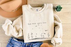Love More Worry Less Png, Sublimation Design, Valentine Product Image 4