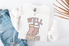 Well Hung PNG, Funny Christmas Stocking Shirt, Digital Product Image 4