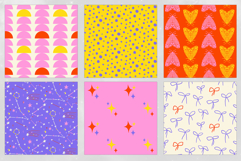 16 Neon Sunset Seamless Patterns Product Image 4