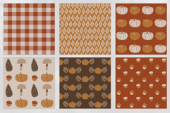 16 Terracotta Autumn Seamless Patterns Product Image 4
