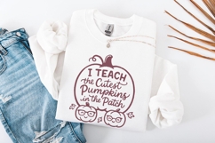 I Teach The Cutest Pumpkins In The Patch PNG, Fall Teacher Product Image 3