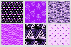 16 Violet Garden Seamless Patterns Product Image 4