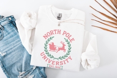 North Pole University PNG Digital Download, Retro Christmas Product Image 4