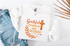 Fall PNG, Thankful Grateful Blessed, Digital Download, Product Image 2