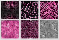 16 Black &amp; Pink Luxury Safari Seamless Patterns Product Image 4