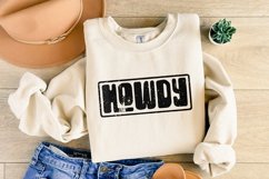 Howdy Typography PNG, Vintage Western Greeting, Retro Product Image 4