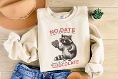 No Date Just Chocolate PNG, Raccoon Valentine Sublimation, Product Image 4
