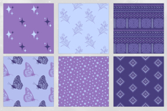 16 Wisteria Seamless Patterns Product Image 4