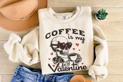 Coffee is my Valentine PNG, Valentines Day Png, Skeleton Product Image 4