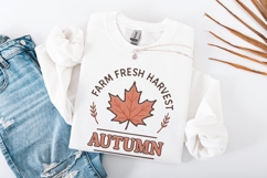 Farm Fresh Harvest Autumn PNG, Fall Maple Leaf Shirt Product Image 4