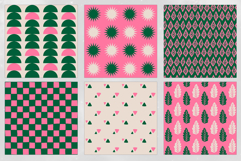 16 Emerald &amp; Pink Seamless Patterns Product Image 4