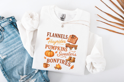 Flannels Hayrides Pumpkins Sweaters Bonfires PNG Fall Product Image 3