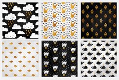 Gold Nursery Digital Paper Product Image 4